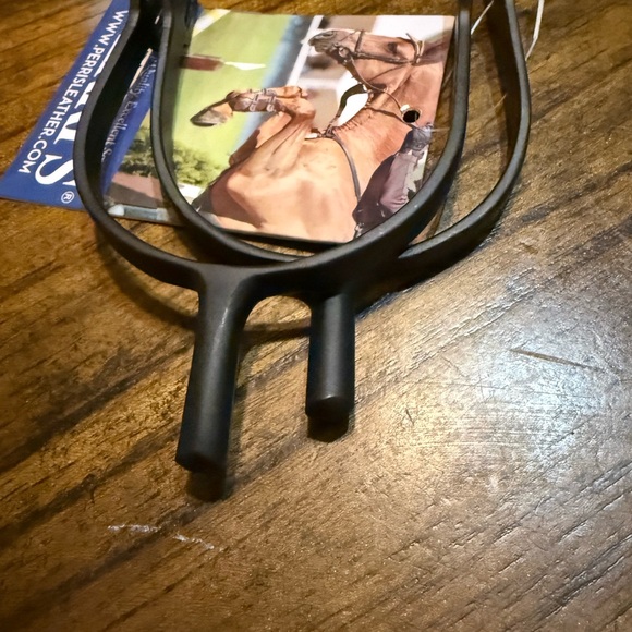 Perri’s Leather 1” Ladies Black Coated SS Pow Riding Spurs - Picture 3 of 5